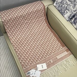 Dior Elegant Pink and Cream Throw